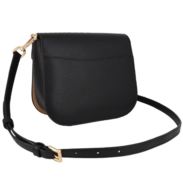 Michael Kors EMILIA系列 荔枝紋皮革 打結包 側背包(經典黑)