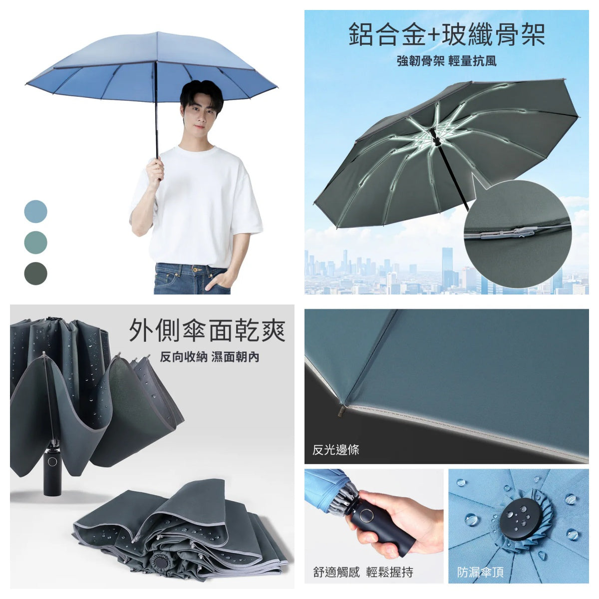 [Pre-order] BigPurple 10-rib reverse umbrella, 23 inches (Taiwan's umbrella king)