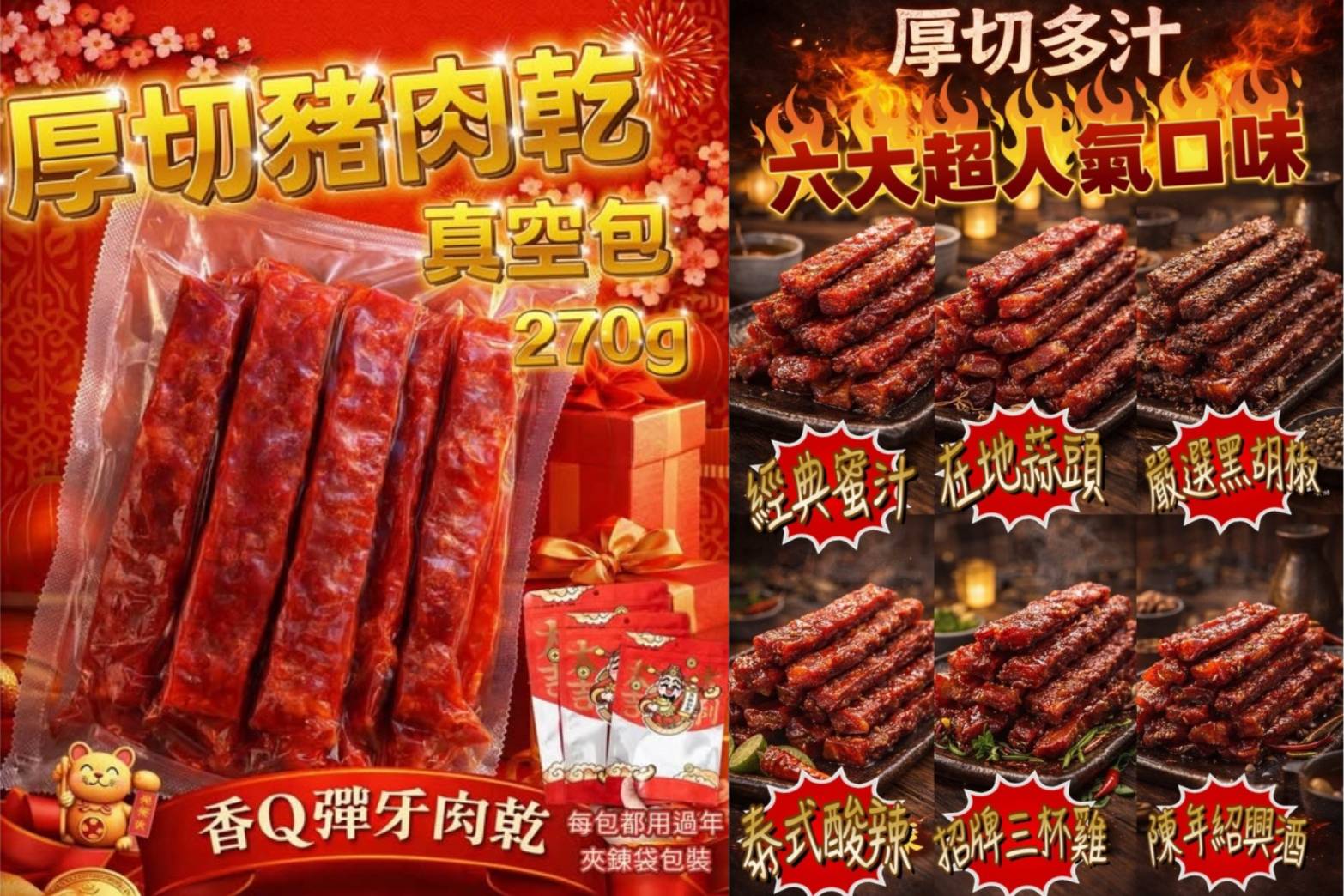 厚切豬肉乾270g