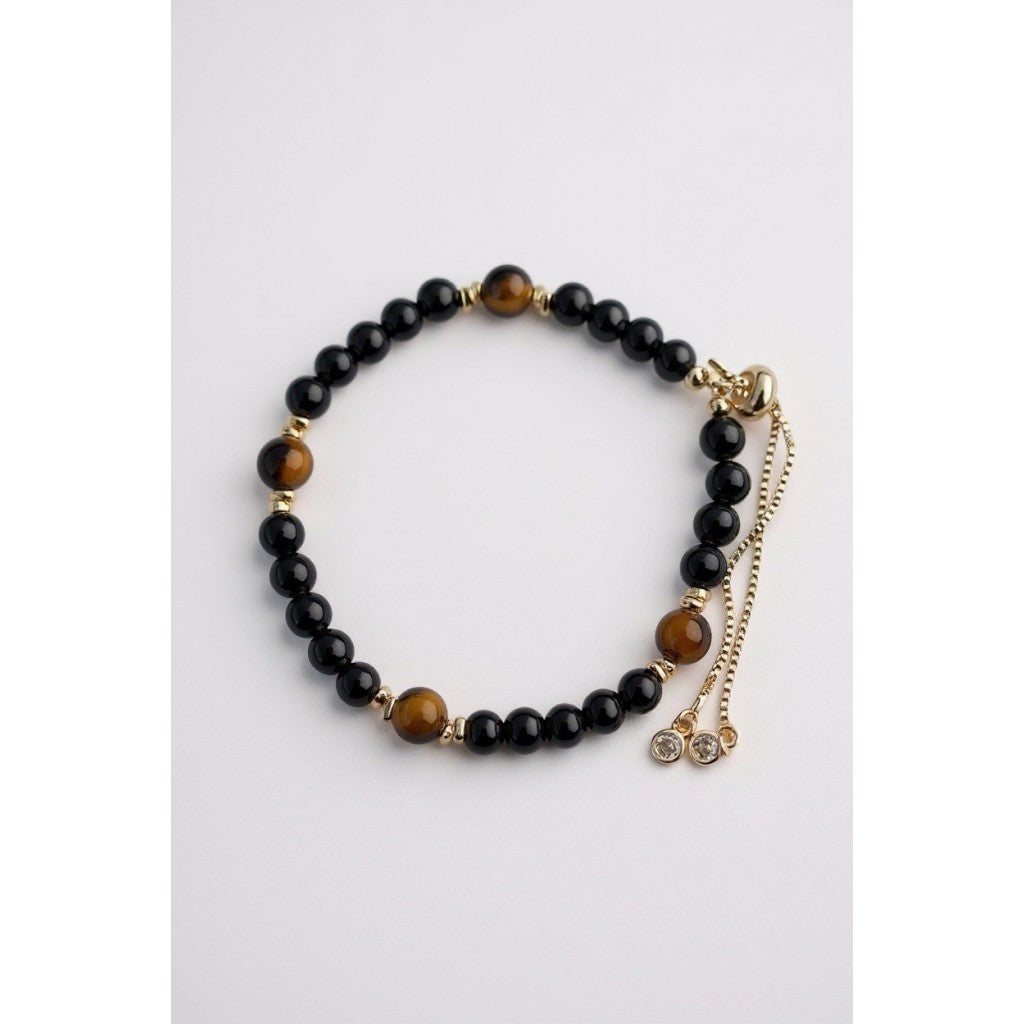 [Pre-orders close on 1/5] Obsidian and Yellow Tiger's Eye Wealth-Attracting and Evil-Worshipping Bracelet